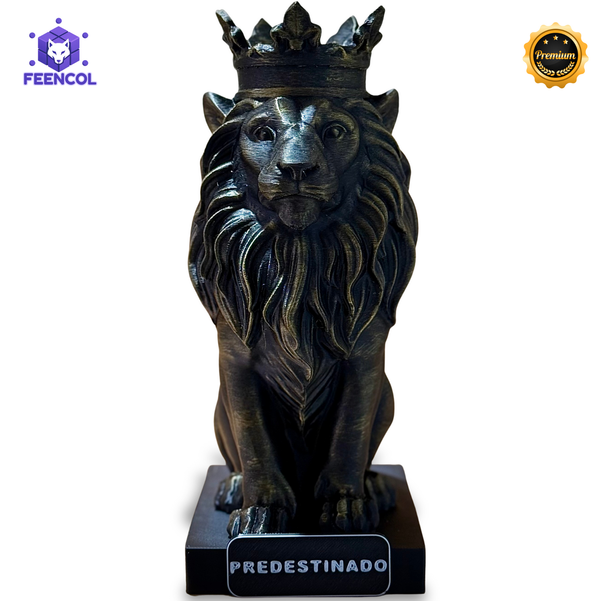 Figure Leão Predestinado Premium Decorativos de Luxo pintado a mão, Pronta entrega