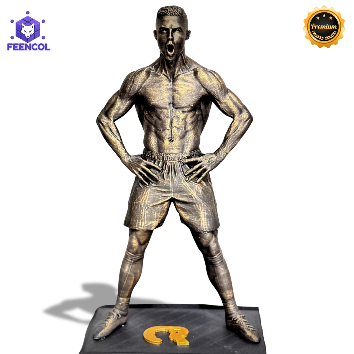 The CR7 Legacy – ( Figure Cristiano Ronaldo) Premium Decorativo de Luxo pintado a mão,grande 37 cm Pronta entrega