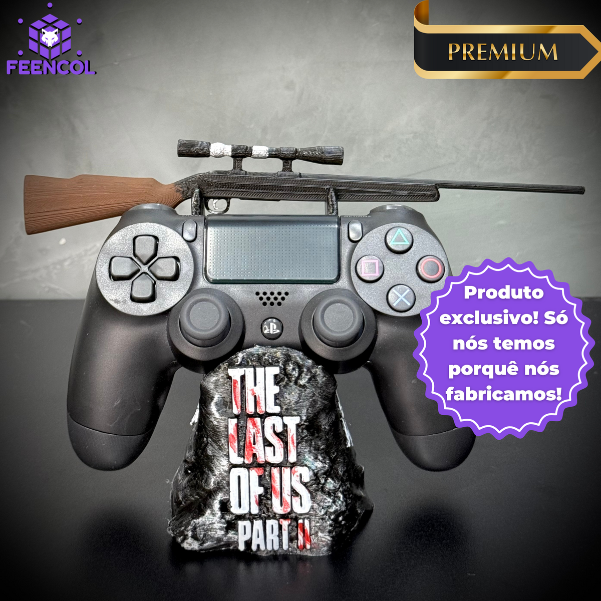 Suporte Premium Para Controle Ps5/ Ps4 e Xbox The Last Of Us 2 de luxo pintado a mão + CHAVEIRO DE BRINDE Pronta Entrega