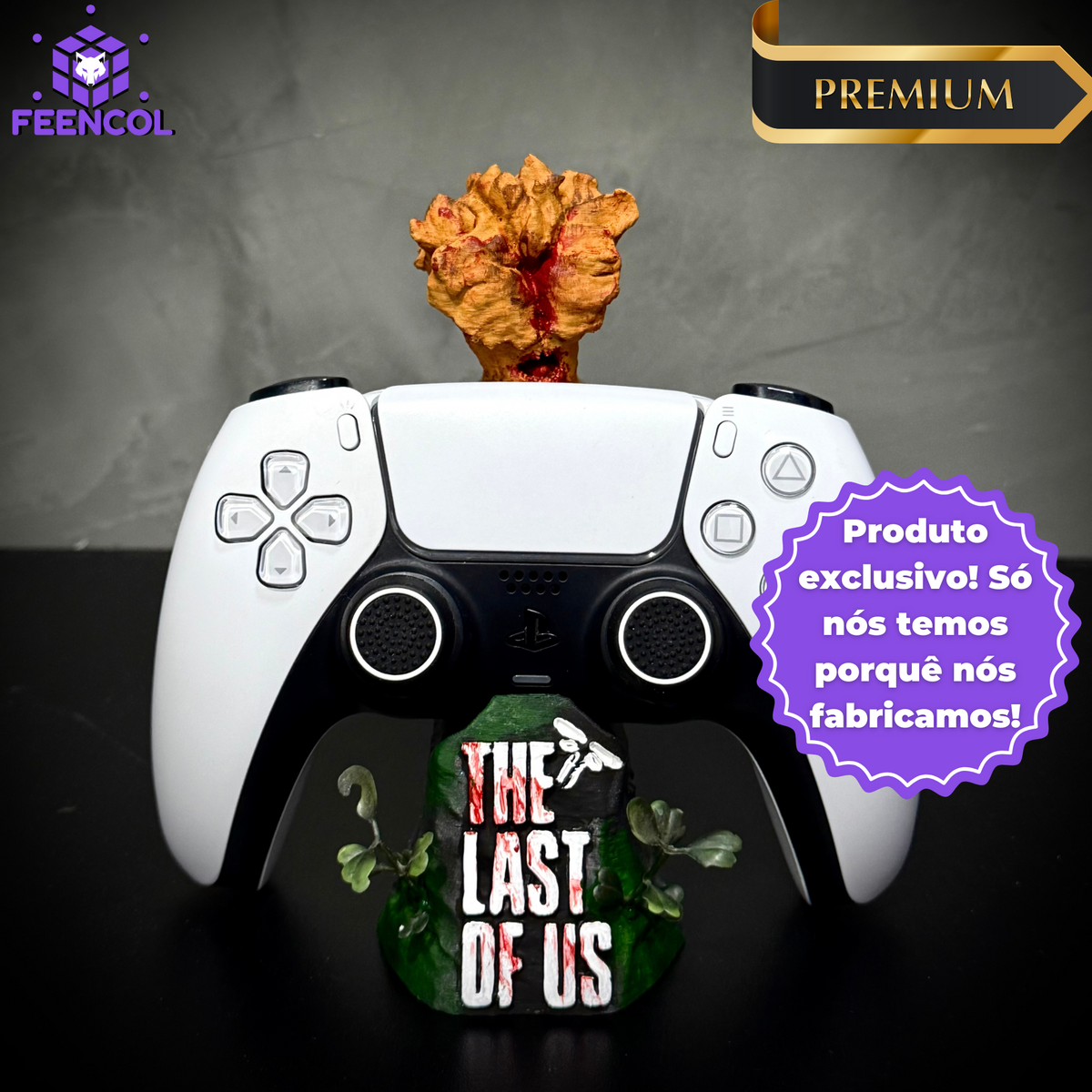 Suporte Premium Action Figure Controle Playstation Xbox Clicker (estalador) The Last of Us + CHAVEIRO DE BRINDE Pronta Entrega