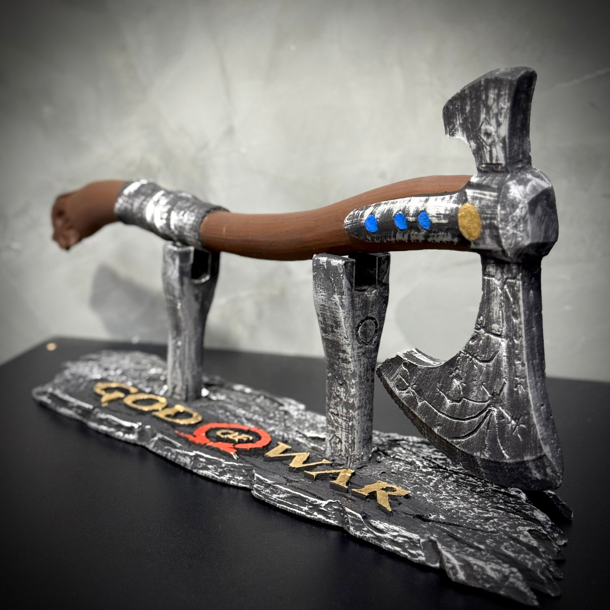 Machado Leviathan Kratos God of War Pronta Entrega Decoração de Luxo artesanal +Chaveiro de brinde