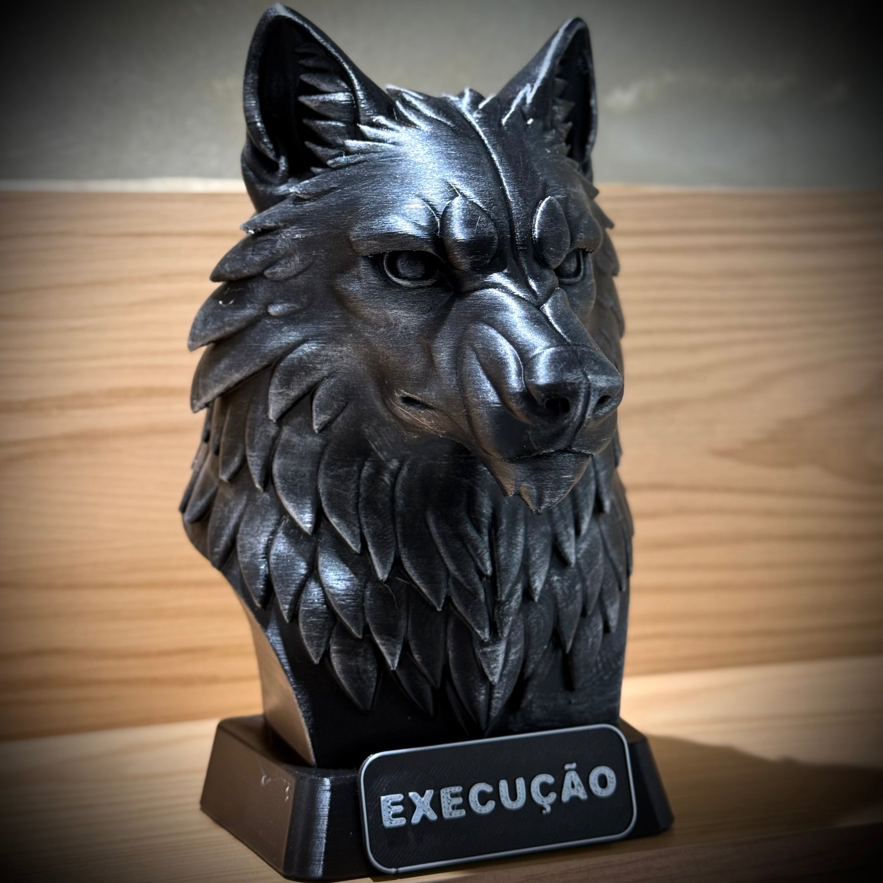 Kit 3 Bustos Premium Decorativos Aguia visão,Leão Preparação, Lobo execução de Luxo pintados a mão, Pronta entrega