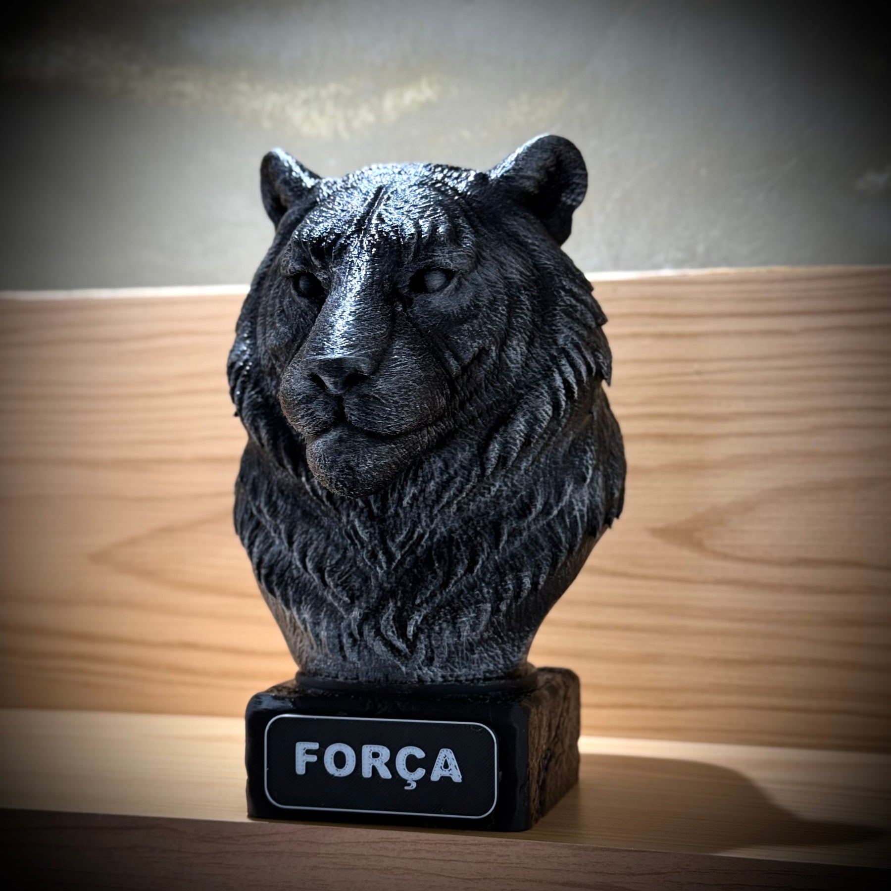 Kit 3 Bustos Premium Decorativos Aguia Foco, Tigre Força, Leão Fé, de Luxo pintados a mão, Pronta entrega