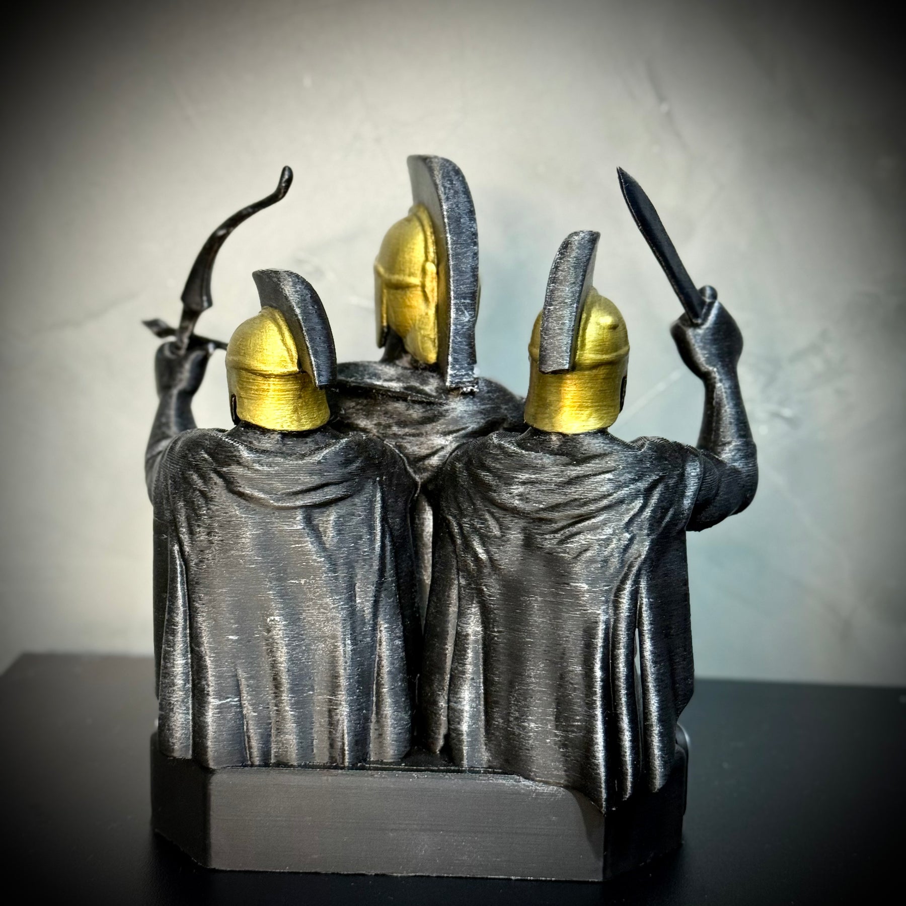 The Spartan Honor – Os Três Espartanos: Força, Honra e Coragem Premium Decorativo de Luxo pintado a mão, Pronta entrega
