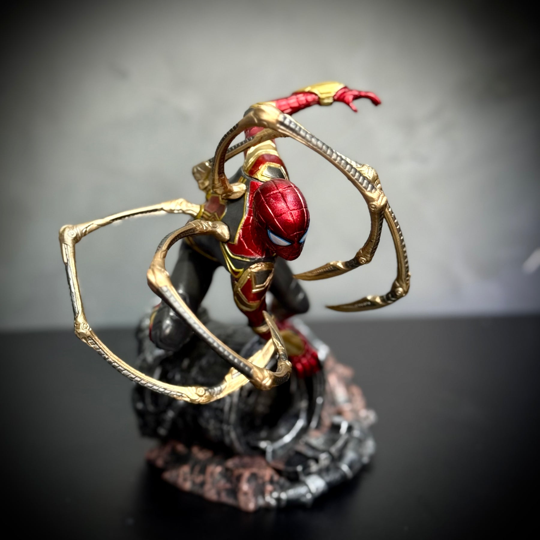 Action Figure Boneco Homem aranha Spider man ( Traje Stark ) Grande de luxo pintado a mão Pronta Entrega Peça única