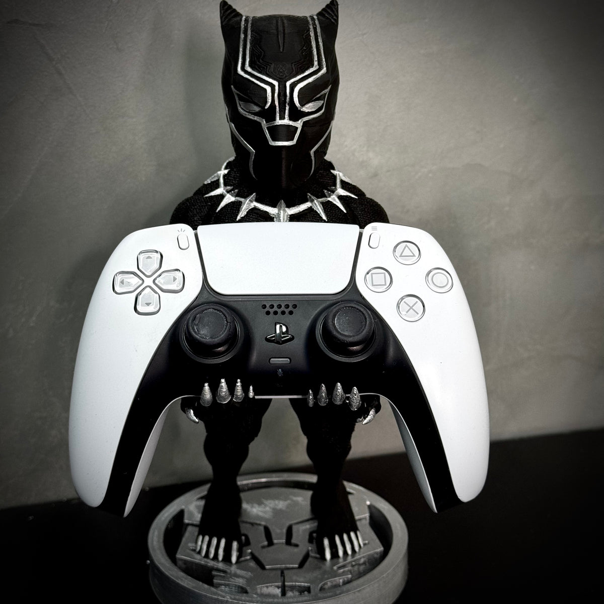 Suporte Premium Action Figure Controle Playstation Xbox Pantera Negra de luxo pintado a mão Pronta Entrega