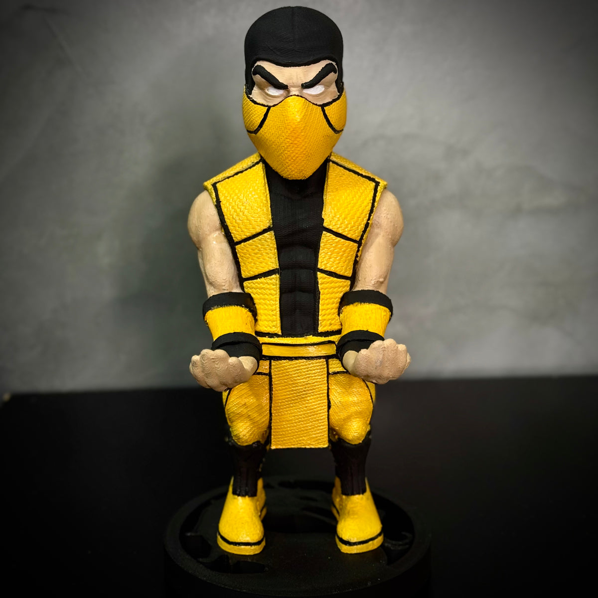 Suporte Premium Para Controle Videogames Scorpion Mortal Kombat de luxo pintado a mão Pronta Entrega