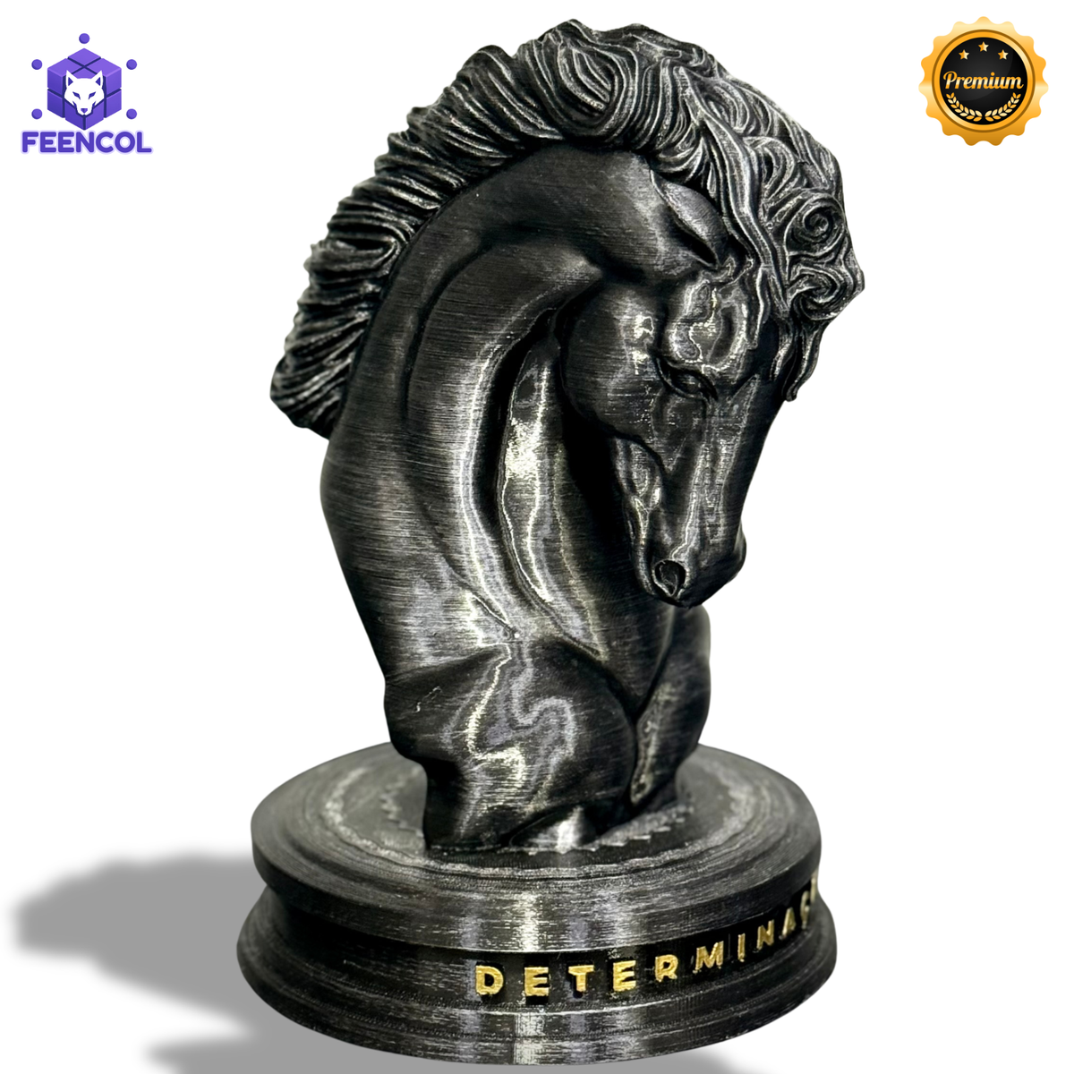 The Determination Horse – ( Figure Cavalo da Determinação ) Premium Decorativo de Luxo pintado a mão, Pronta entrega
