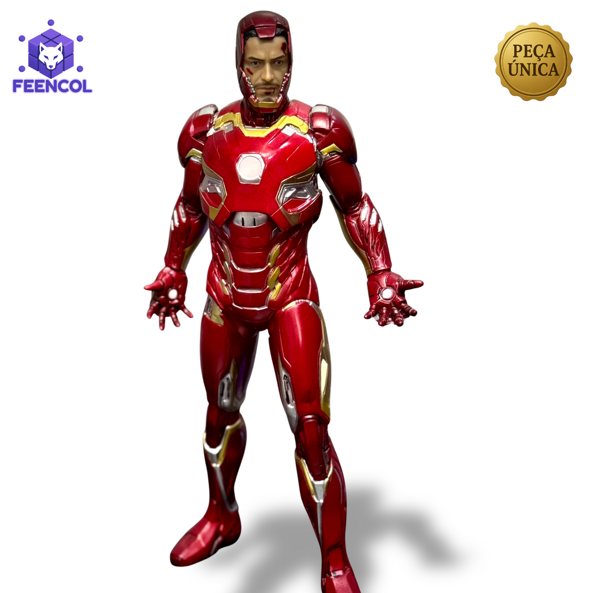 Action Figure Boneco Tony Stark ( Homem de ferro ) de luxo pintado a mão Pronta Entrega Peça única