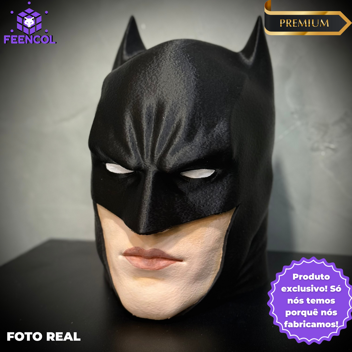 Suporte/Decoração Para Headset Fone Gamer - Batman de luxo pintado a mão Pronta Entrega