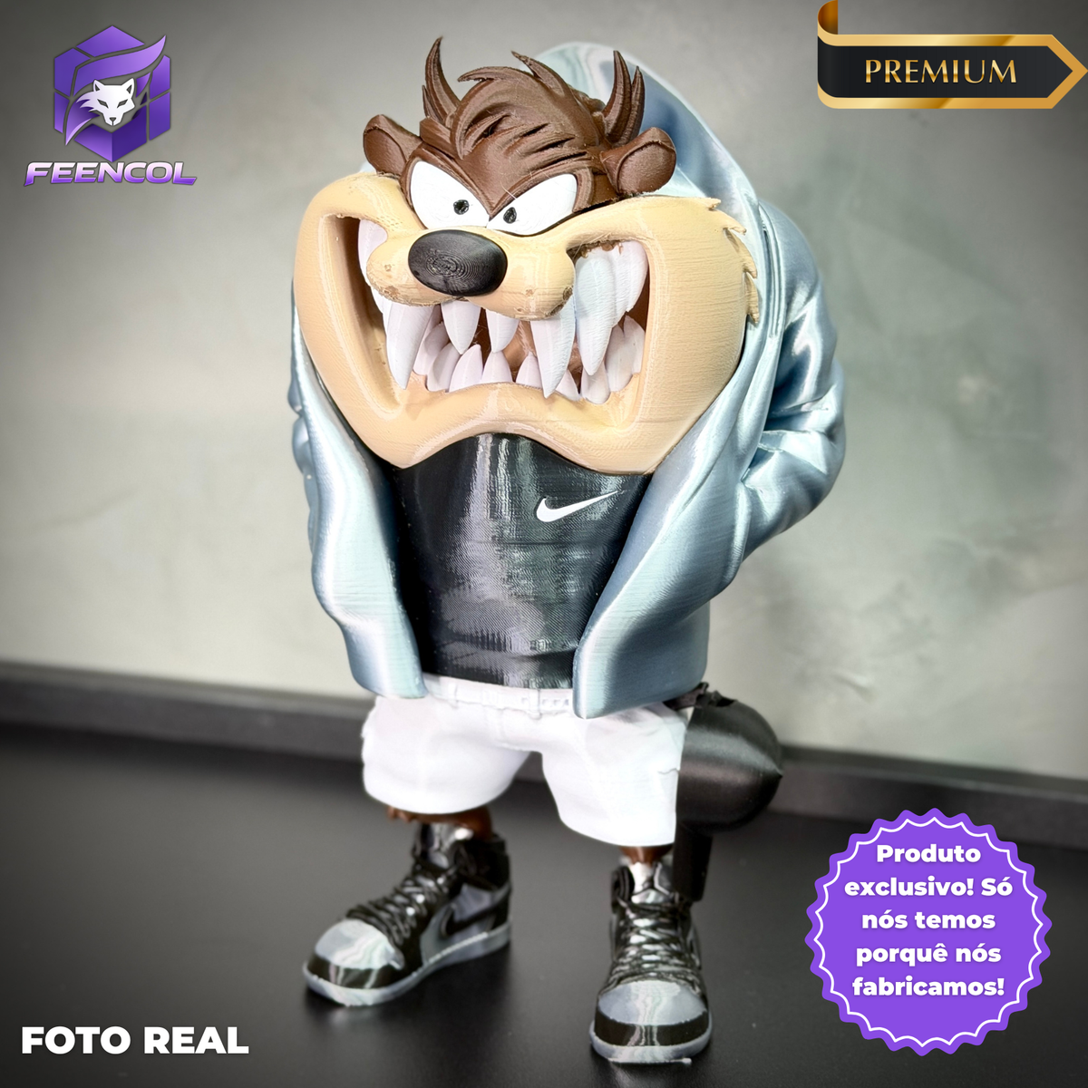 Tazz Bolado Streetwise – ( Figure decorativa estilo Cartoon) Premium de Luxo a mão, Pronta entrega