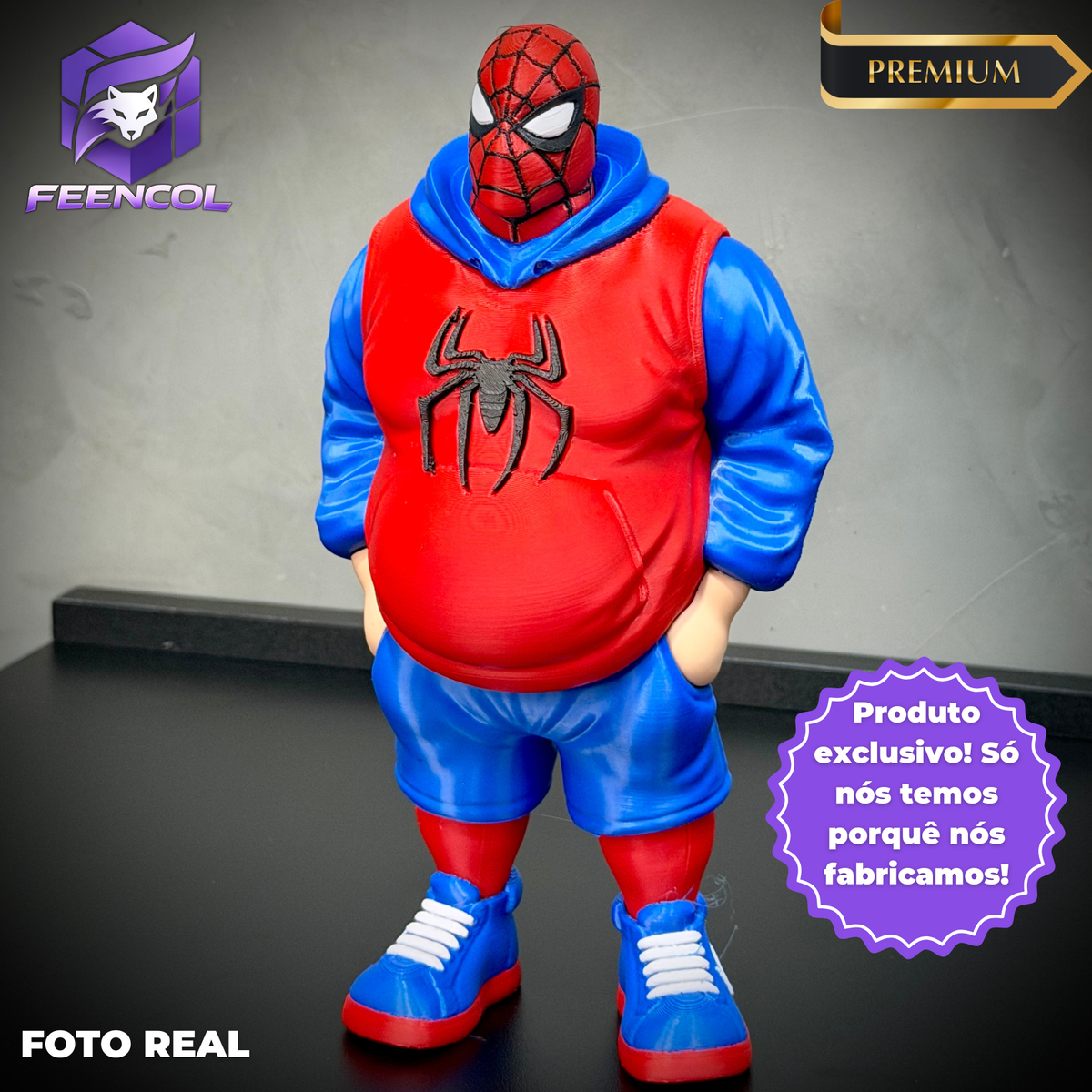 The Fat Spiderman Streetwise– ( Figure decorativa Homem Aranha Gordinho ) Premium de Luxo a mão, Pronta entrega