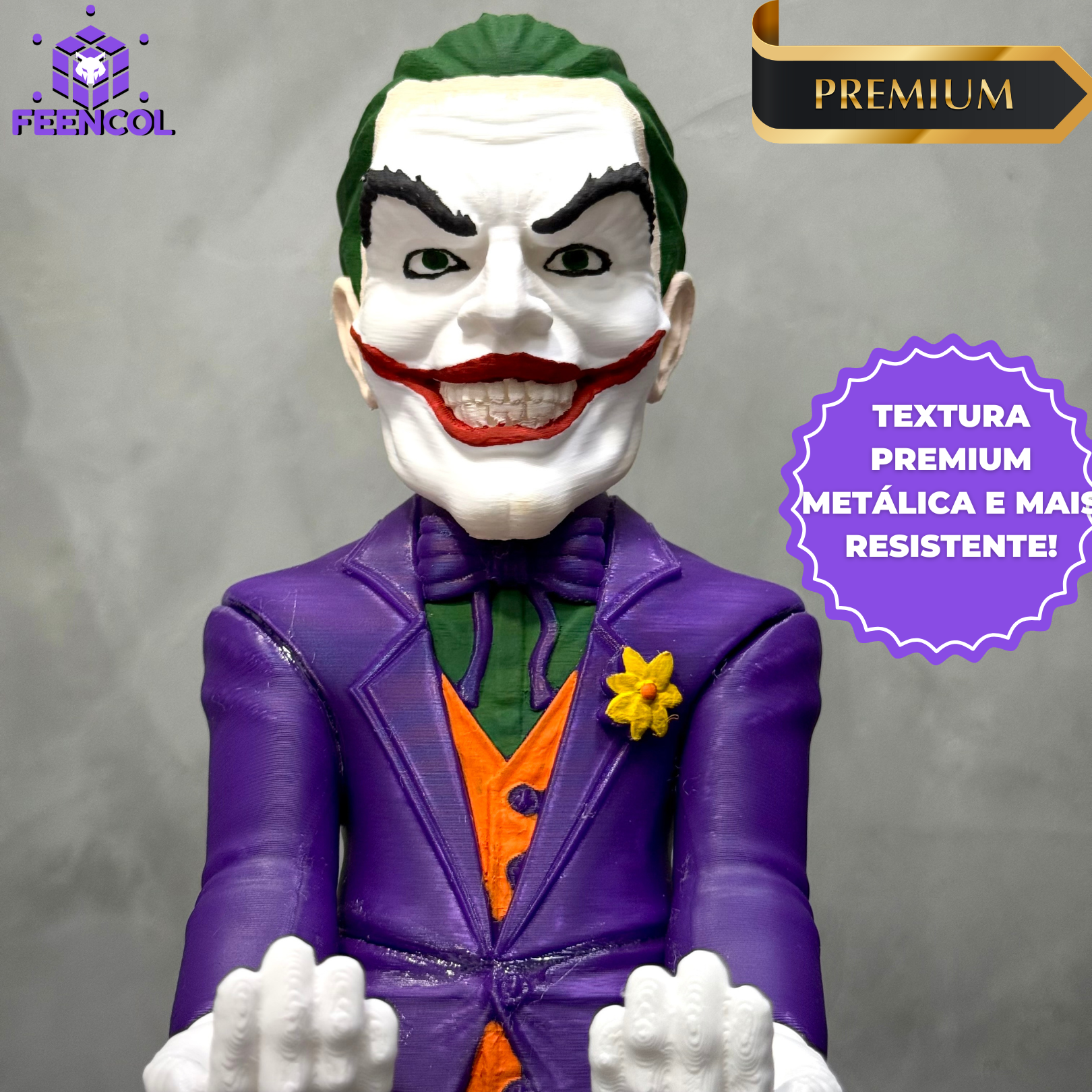 Suporte Premium Para Controle de Playstation e Xbox Coringa (Jooker) de luxo pintado a mão Pronta Entrega com chaveiro de brinde