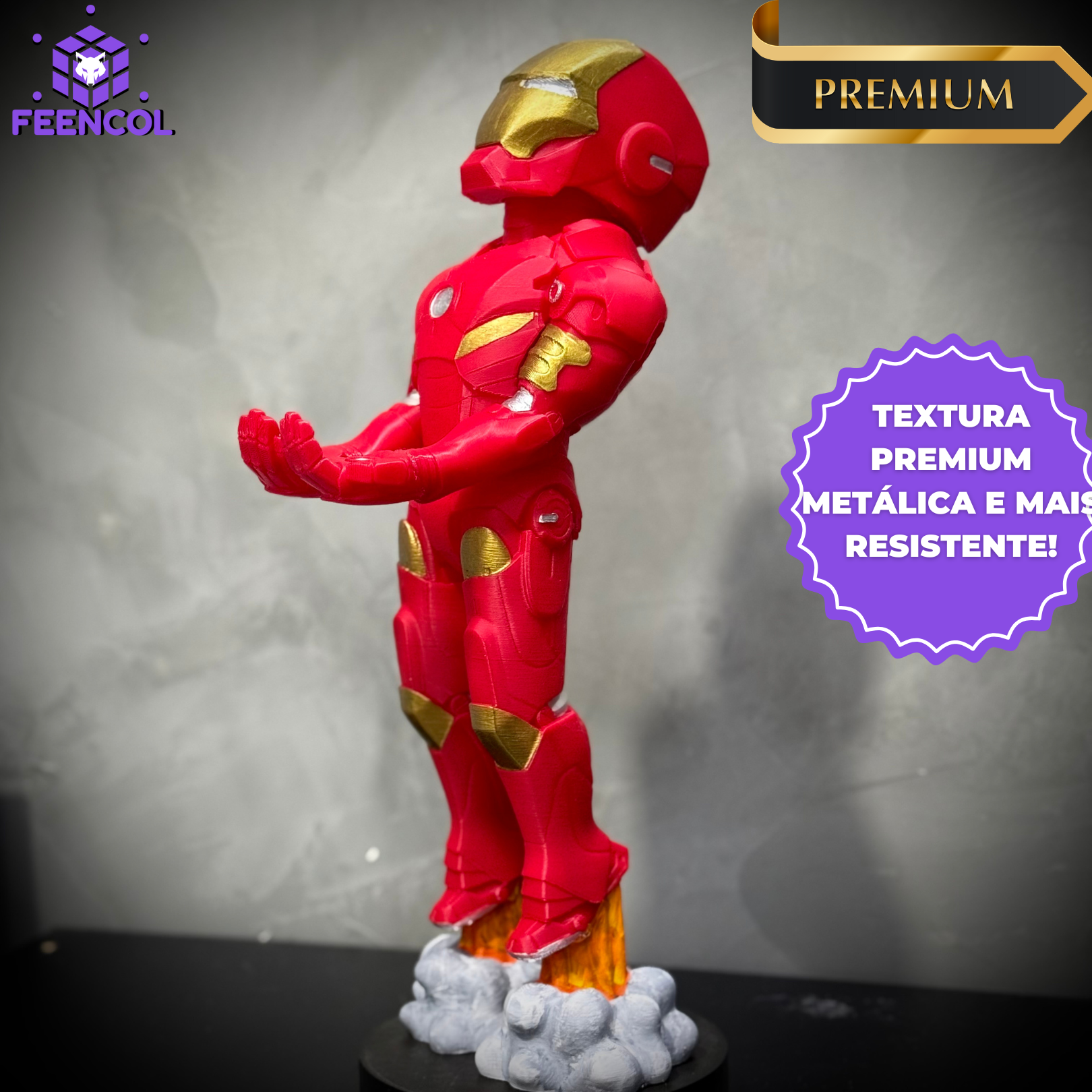 Suporte Premium Action Figure Controle Playstation Xbox Homem de Ferro de Luxo ( Iron man) Vingadores Pronta Entrega