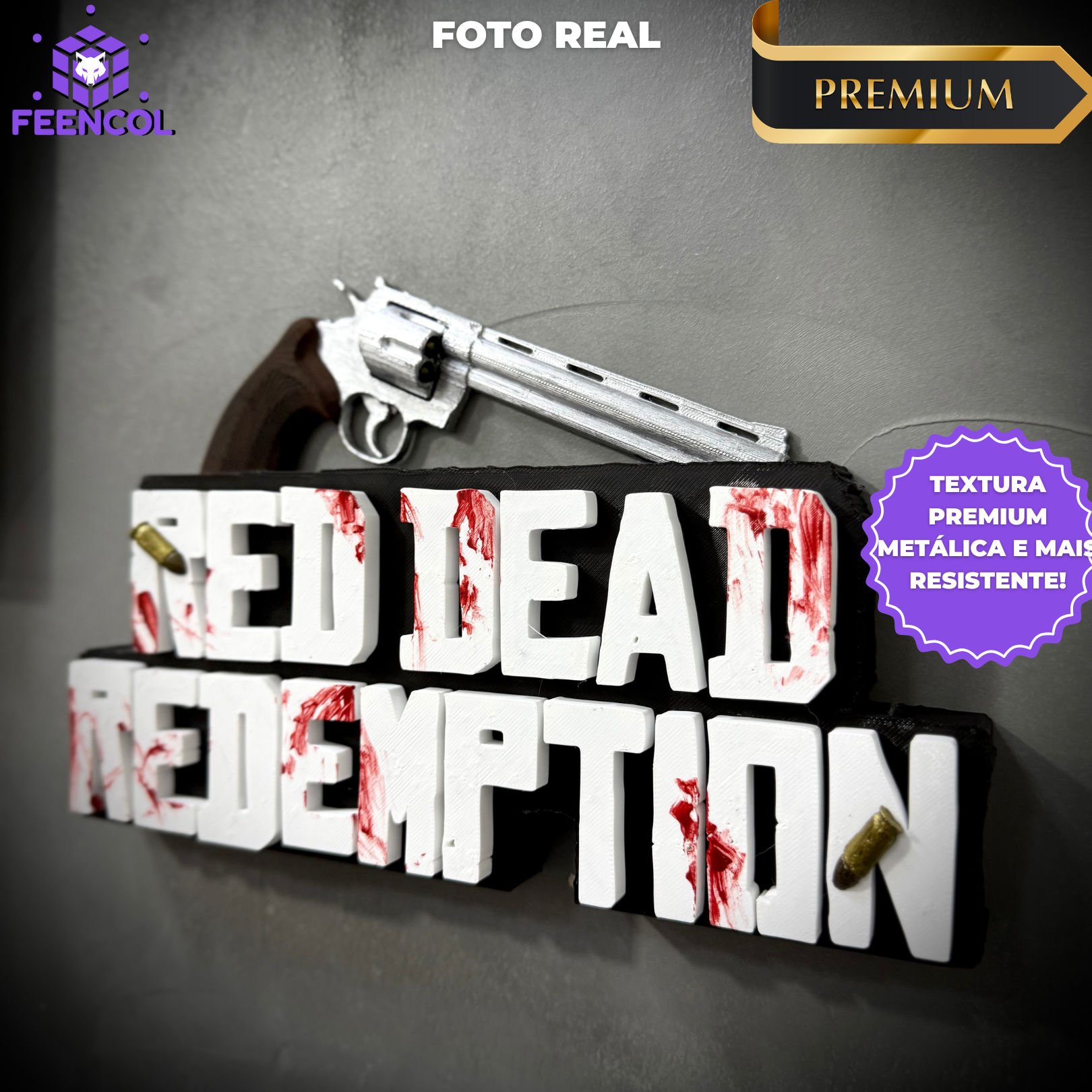 Quadro 3D Premium Red Dead Redemption de Luxo +CHAVEIRO DE BRINDE Pronta Entrega