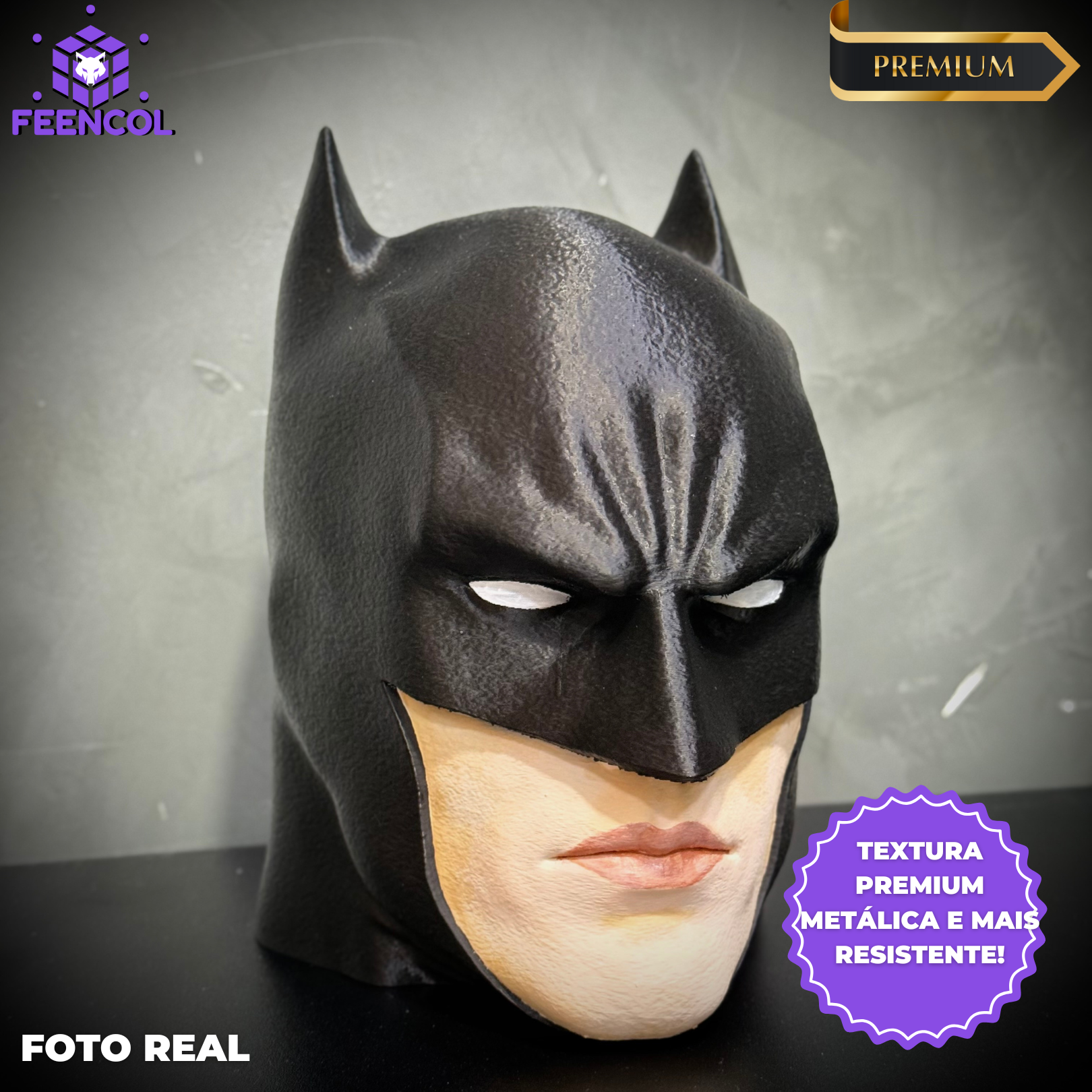 Suporte/Decoração Para Headset Fone Gamer - Batman de luxo pintado a mão Pronta Entrega