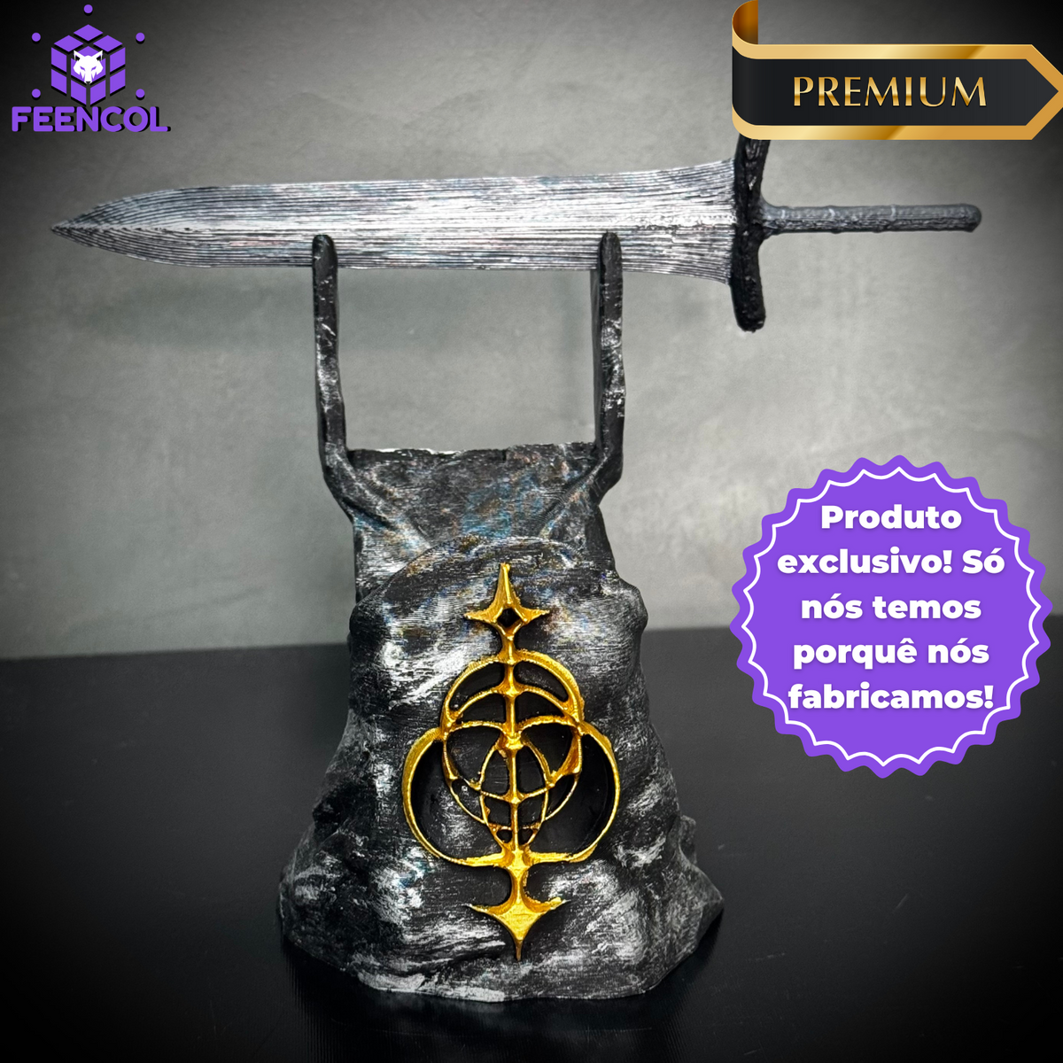 Suporte Premium Para Controle Ps5/ Ps4 e Xbox Elden Ring de luxo pintado a mão + CHAVEIRO DE BRINDE Pronta Entrega