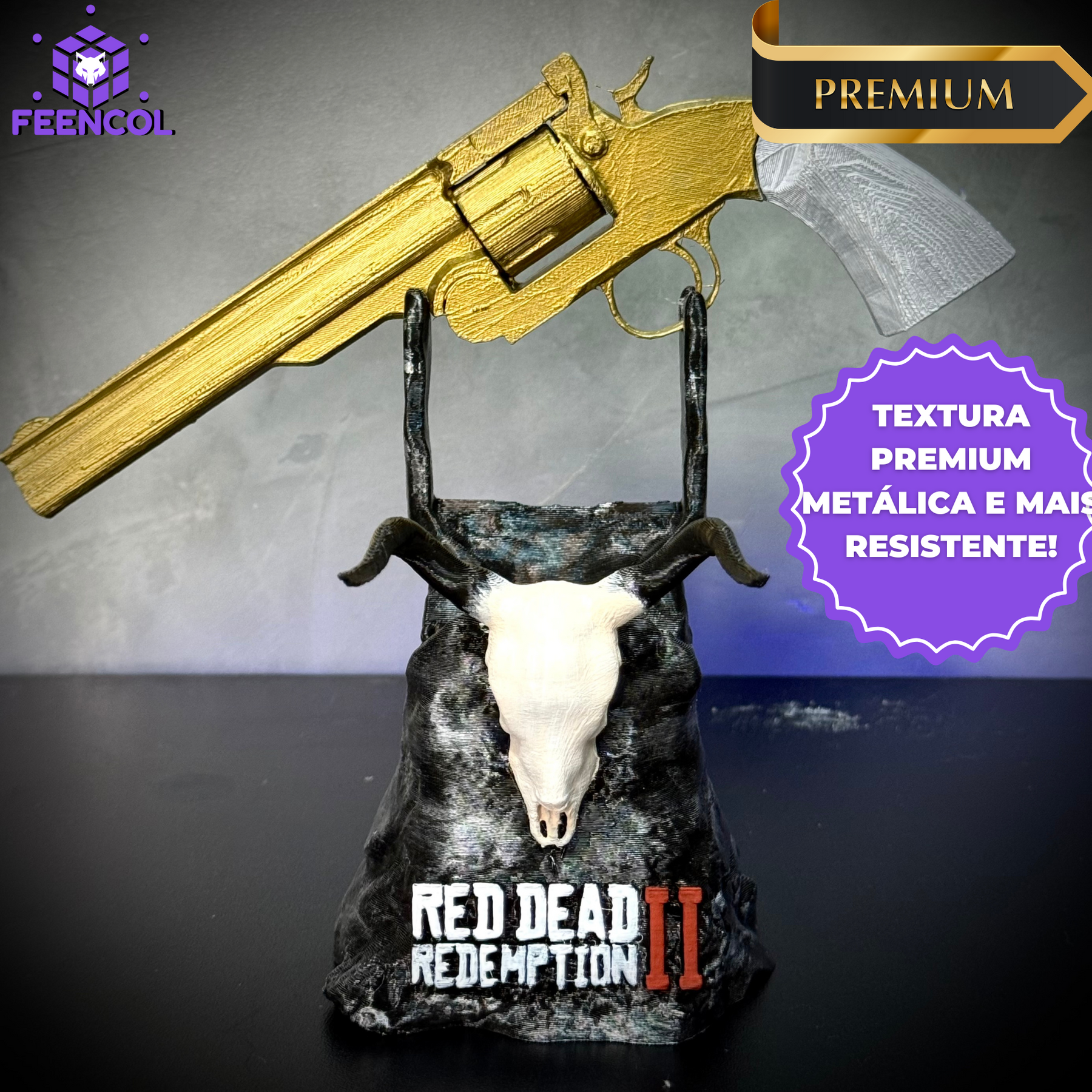 Suporte Premium Para Controle Ps5/ Ps4 e Xbox Red Dead Redemption 2 de luxo pintado a mão + CHAVEIRO DE BRINDE Pronta Entrega
