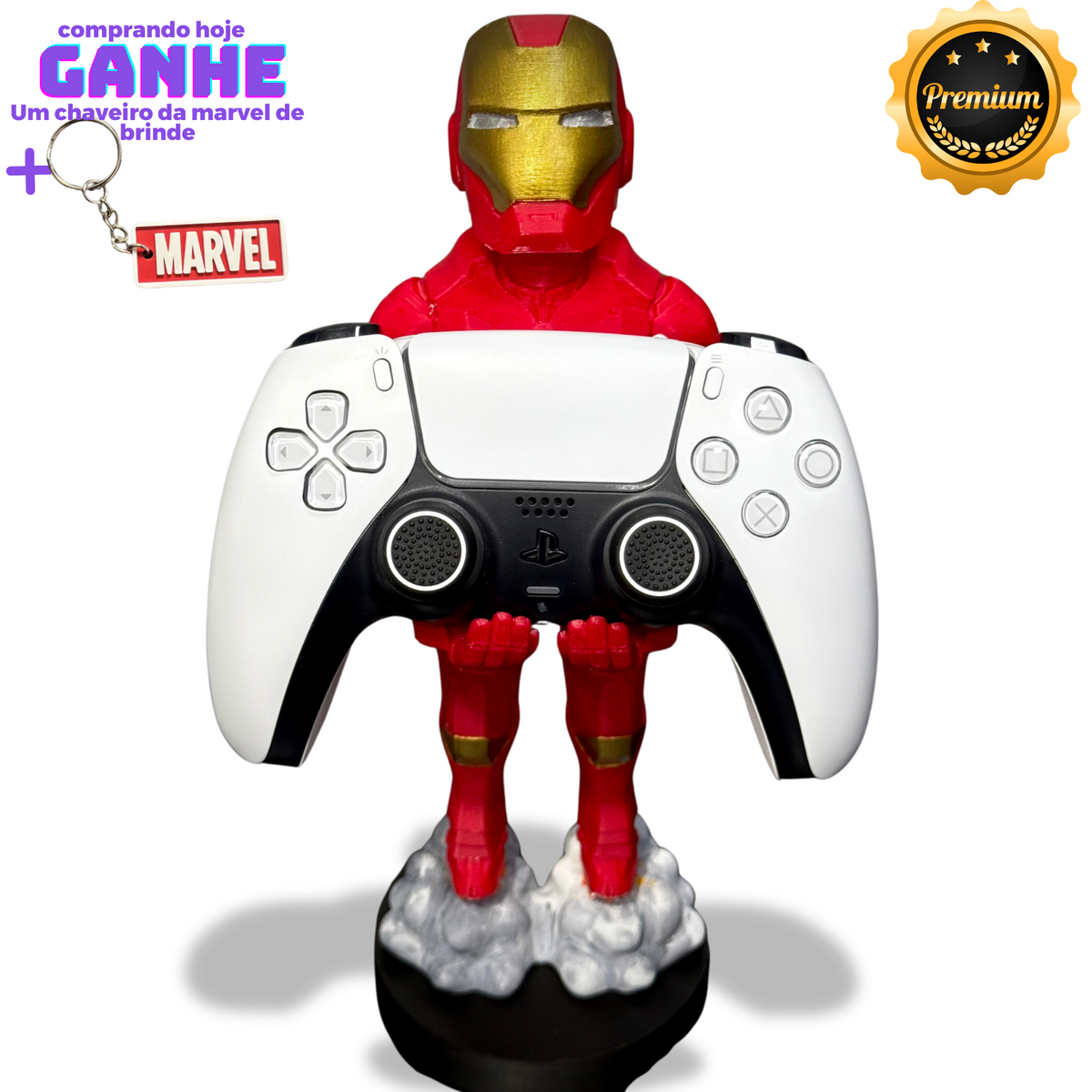 Suporte Premium Action Figure Controle Playstation Xbox Homem de Ferro de Luxo ( Iron man) Vingadores Pronta Entrega