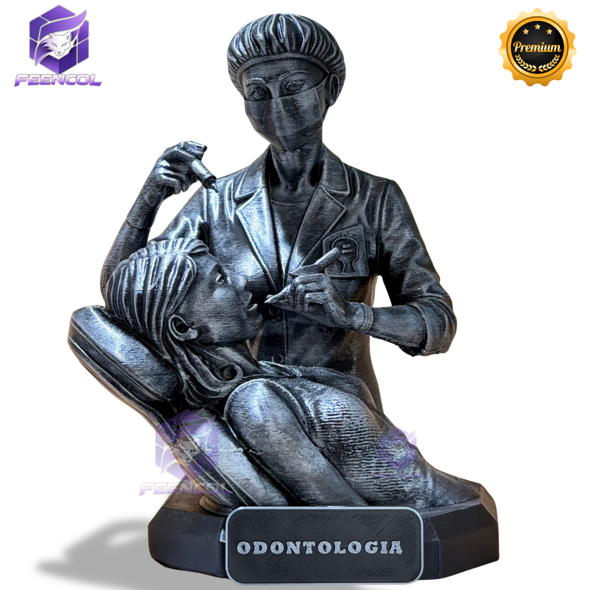 The Dentistry Legacy ( Figure decorativa Profissoes: Odontologia) Premium Decorativo de Luxo pintado a mão, Pronta entrega