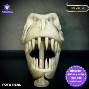 The Titan Skull (Cranio de Dinossauro)  Decoração Premium Grande pintado a mão, Pronta entrega