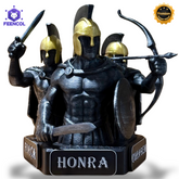 The Spartan Honor – Os Três Espartanos: Força, Honra e Coragem Premium Decorativo  de Luxo pintado a mão, Pronta entrega