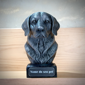 The Real love Bust🐶❤️ ( busto pet nome personalizado) Arte Premium Decorativa  de Luxo Pintada a Mão