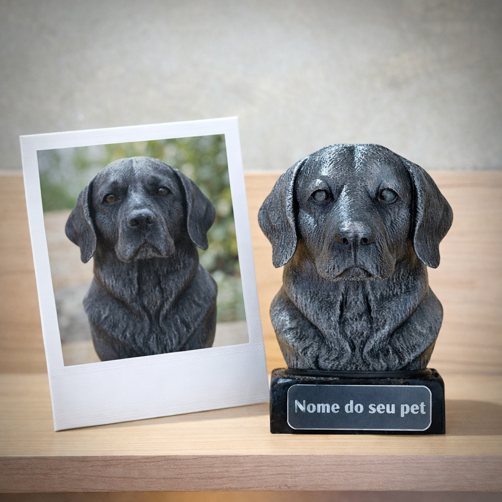 The Real love Bust🐶❤️ ( busto pet nome personalizado) Arte Premium Decorativa  de Luxo Pintada a Mão