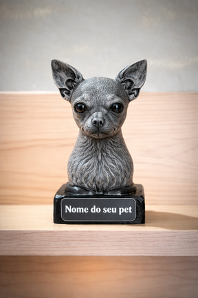 The Real love Bust🐶❤️ ( busto pet nome personalizado) Arte Premium Decorativa  de Luxo Pintada a Mão