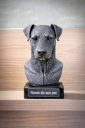 The Real love Bust🐶❤️ ( busto pet nome personalizado) Arte Premium Decorativa  de Luxo Pintada a Mão