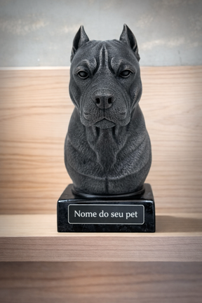 The Real love Bust🐶❤️ ( busto pet nome personalizado) Arte Premium Decorativa  de Luxo Pintada a Mão