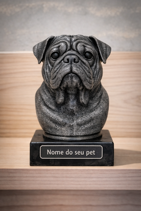 The Real love Bust🐶❤️ ( busto pet nome personalizado) Arte Premium Decorativa  de Luxo Pintada a Mão