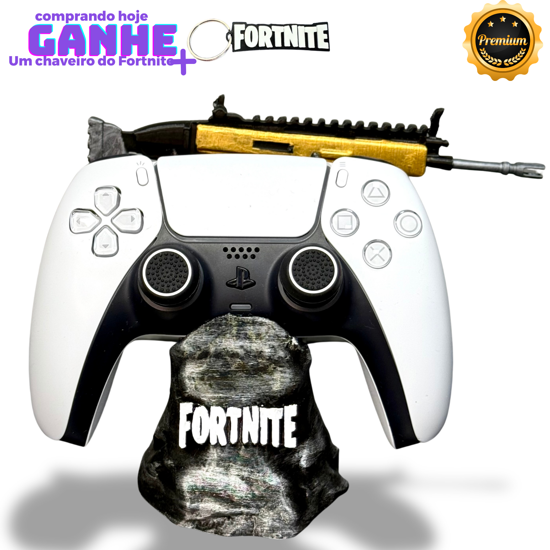 Suporte Premium Personalizado de Luxo para Controle de Playstation e Xbox + chaveiro de brinde DESCONTO VÁLIDO SÓ HOJE ✅