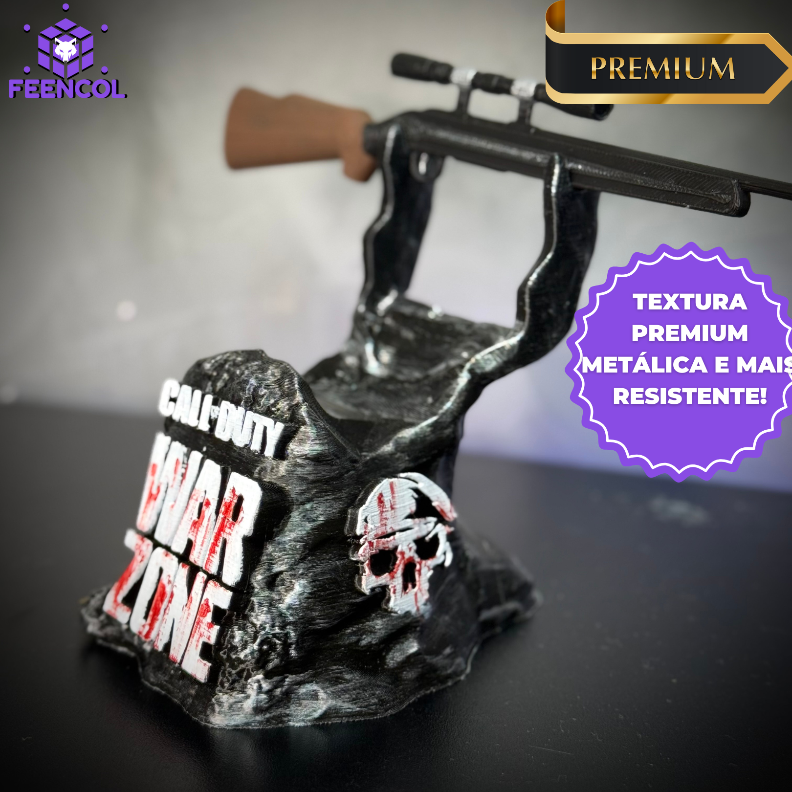 Suporte Premium para Controle Playstation/xbox Call Of Duty Warzone, de luxo  pintado a mão +CHAVEIRO DE BRINDE Pronta Entrega