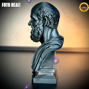 The HipócratesLegacy ( Busto Premium de Hipócrates ) Decorativo de Luxo pintado a mão, Pronta entrega ORIGINAL.