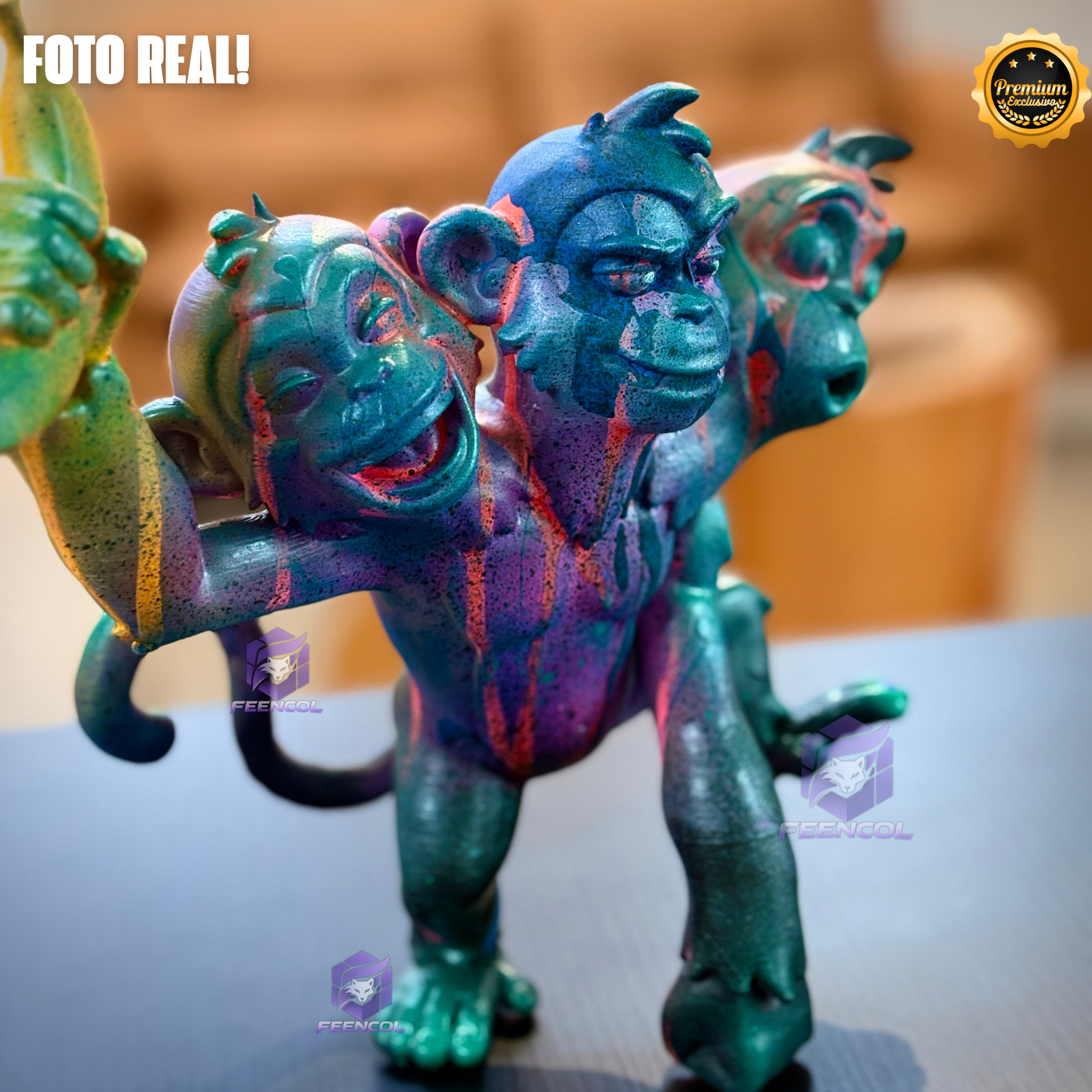 The Crazy Monkeys ( Figure Streetart) EXCLUSIVA Premium de Luxo pintado a mão, Pronta entrega, Peça única