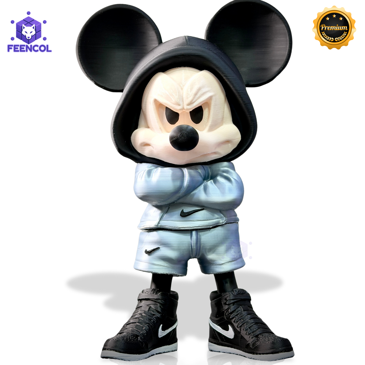 O Mickey Bolado Streetwise  – ( Figure decorativa estilo Cartoon) Premium de Luxo a mão, Pronta entrega