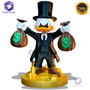 The Old Money Duck – ( Figure decorativa Tio Patinhas saco de dinheiro) EXCLUSIVO Premium de Luxo a mão, Pronta entrega, Frete Grátis