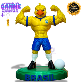 O canarinho Pistola– ( Figure decorativa canarinho seleção Brasileira ) Premium de Luxo a mão, Pronta entrega