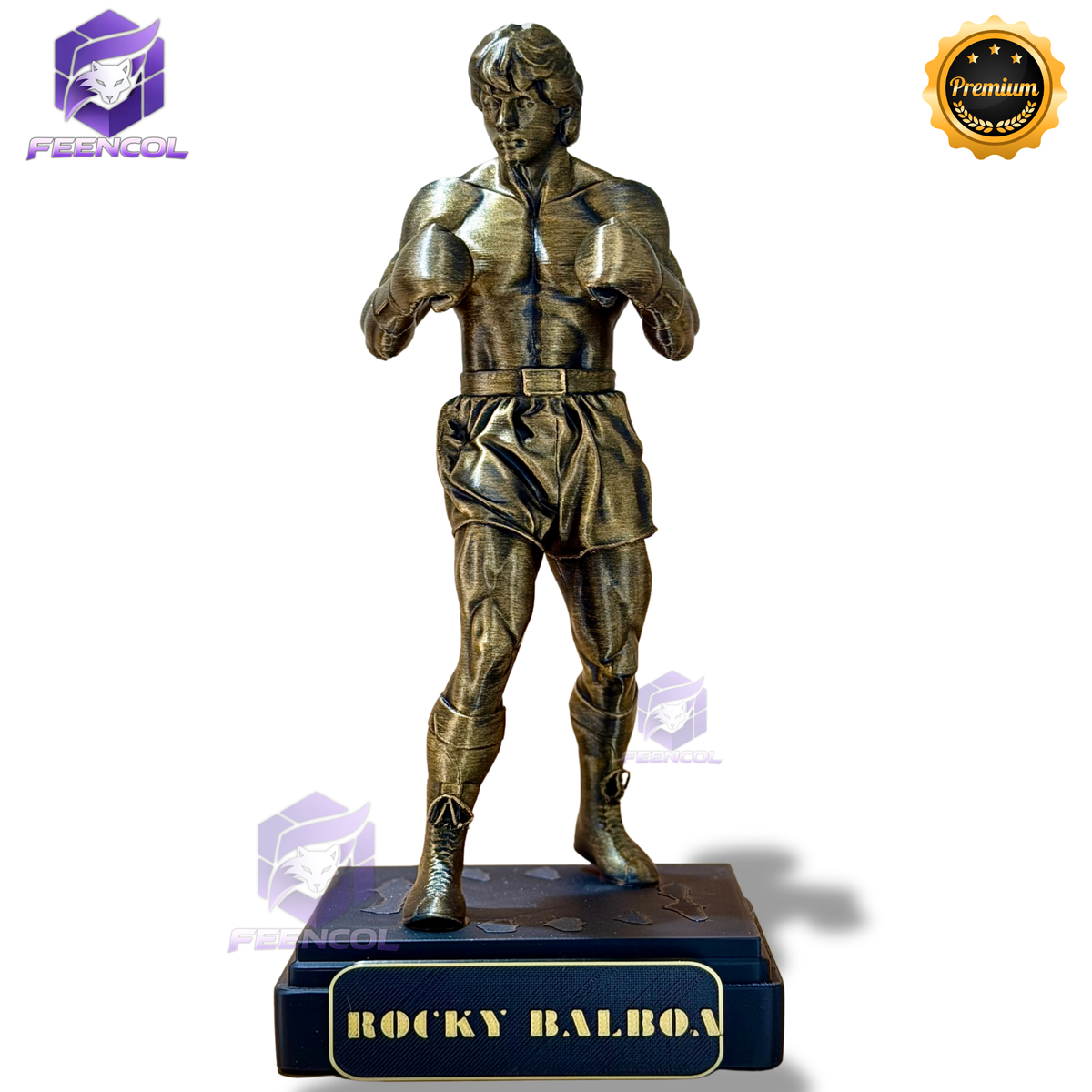 The Champion Rocky – ( Figure Rocky Balboa ) Premium Decorativo  de Luxo pintado a mão, Pronta entrega ORIGINAL.