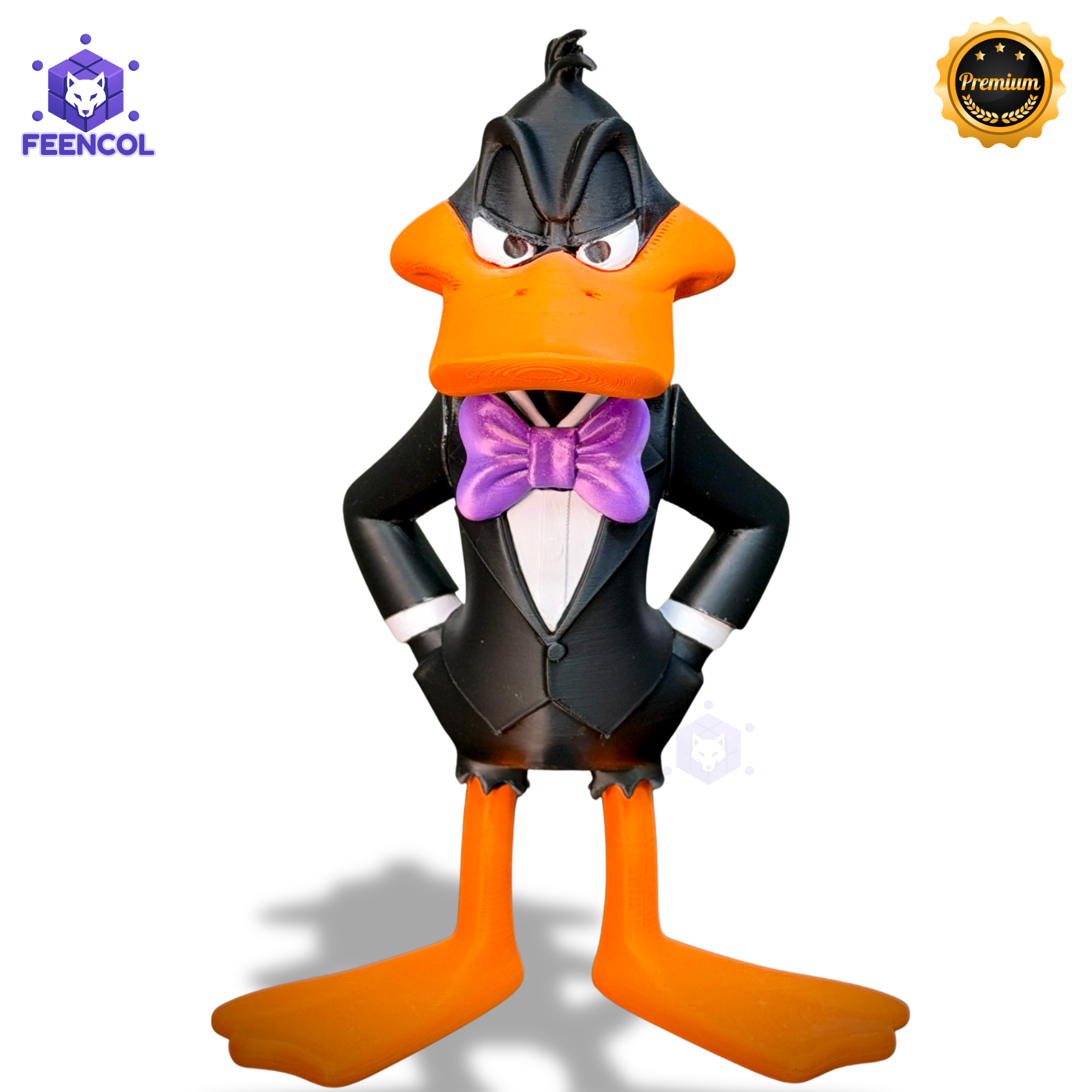 O Patolino Smoking – ( Figure decorativa estilo Cartoon) Premium de Luxo a mão, Pronta entrega