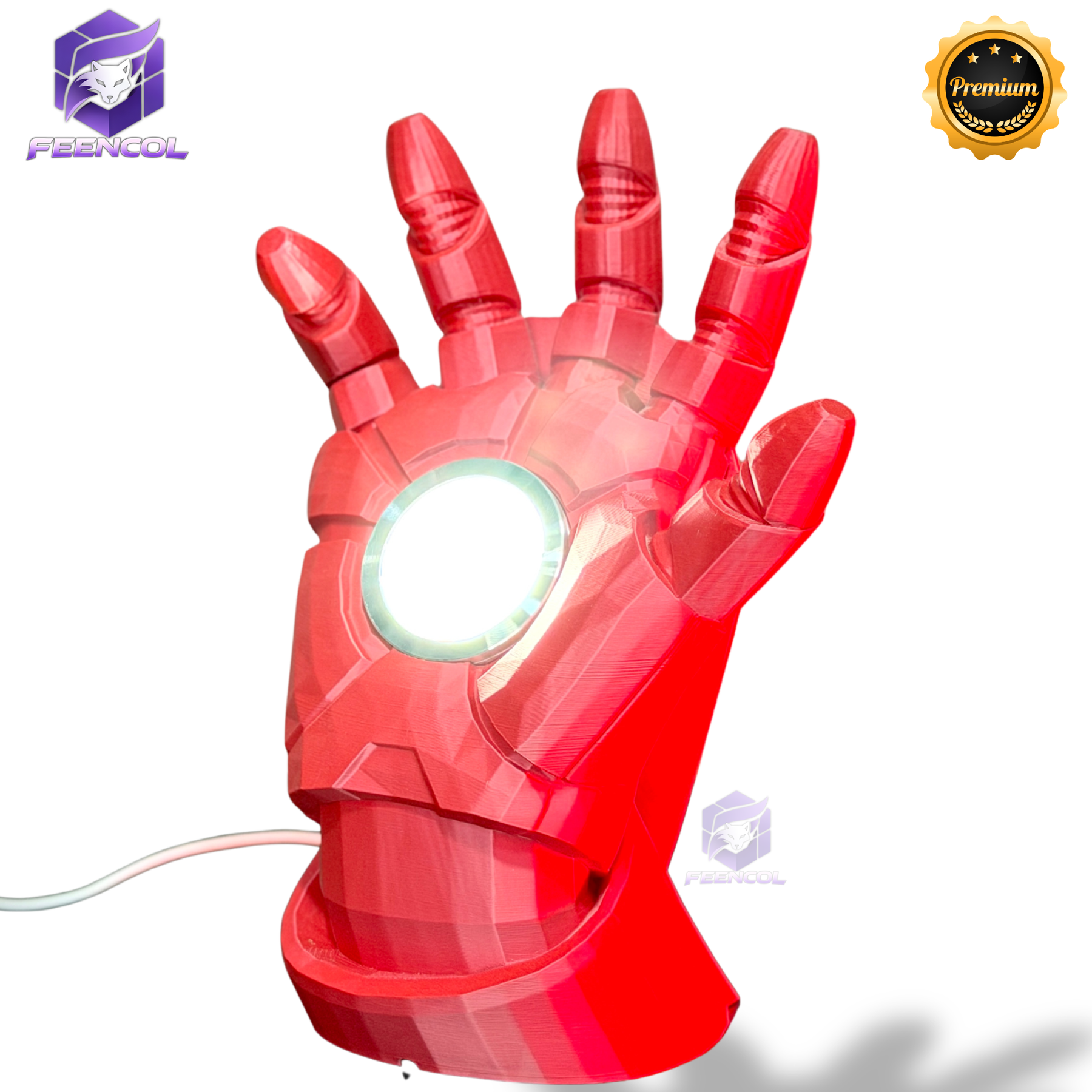 Luminária Arc Reactor Hand (Mão Homem de ferro LED) Premium de Luxo a mão, Pronta entrega