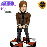 Suporte Premium Para Controle de Playstation e Xbox Leon Resident Evil  de luxo  pintado a mão Pronta Entrega com chaveiro de brinde