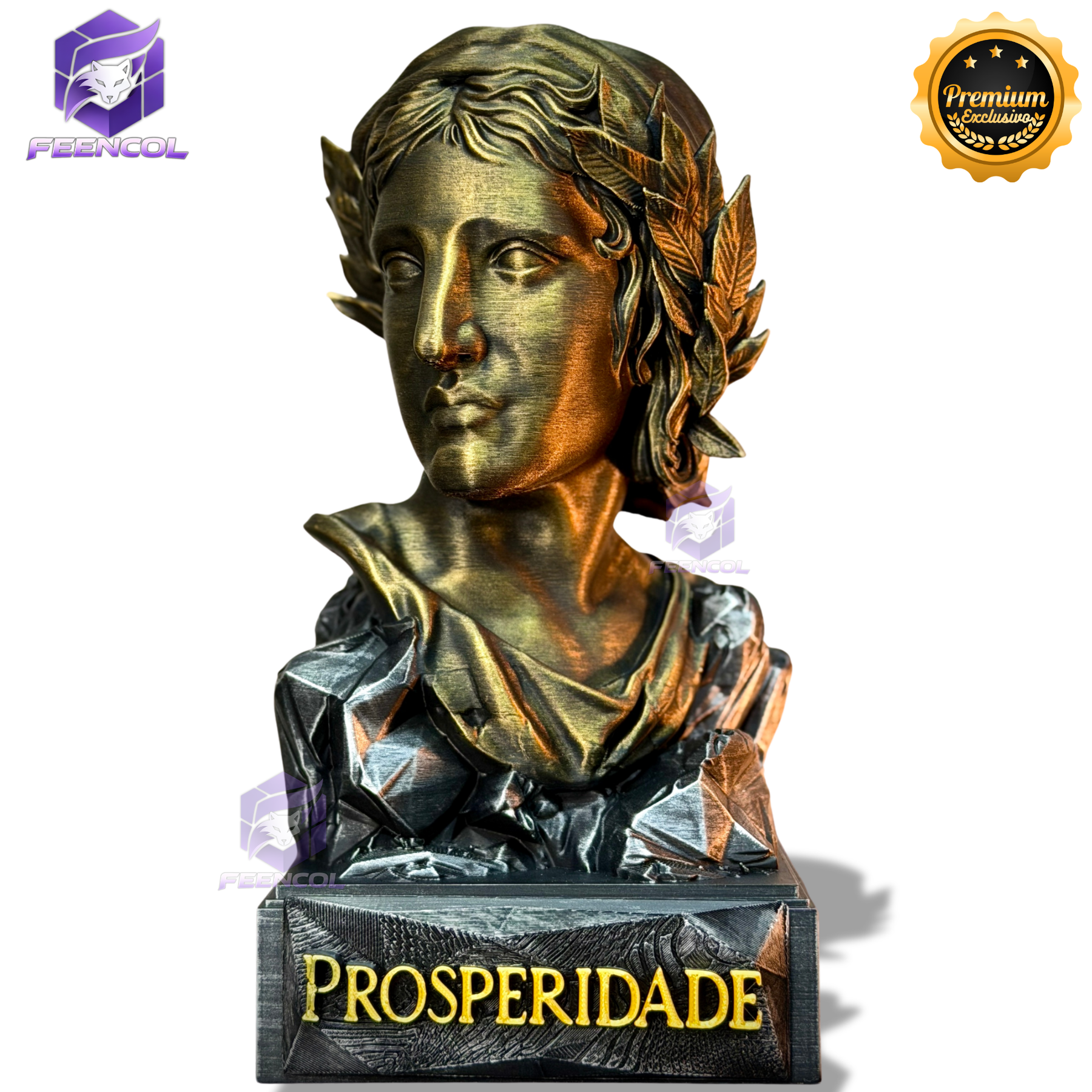 A Efígie da Prosperidade ( Busto mulher da cédula) Premium Decorativo  de Luxo pintado a mão, Pronta entrega ORIGINAL EXCLUSIVO