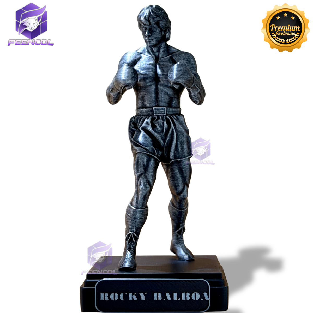 The Champion Rocky – ( Figure Rocky Balboa ) Premium Decorativo  de Luxo pintado a mão, Pronta entrega ORIGINAL.