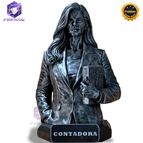 The Counter Legacy ( Figure decorativa Profissoes: Contador(a) )  Premium Decorativo  de Luxo pintado a mão, Pronta entrega ORIGINAL
