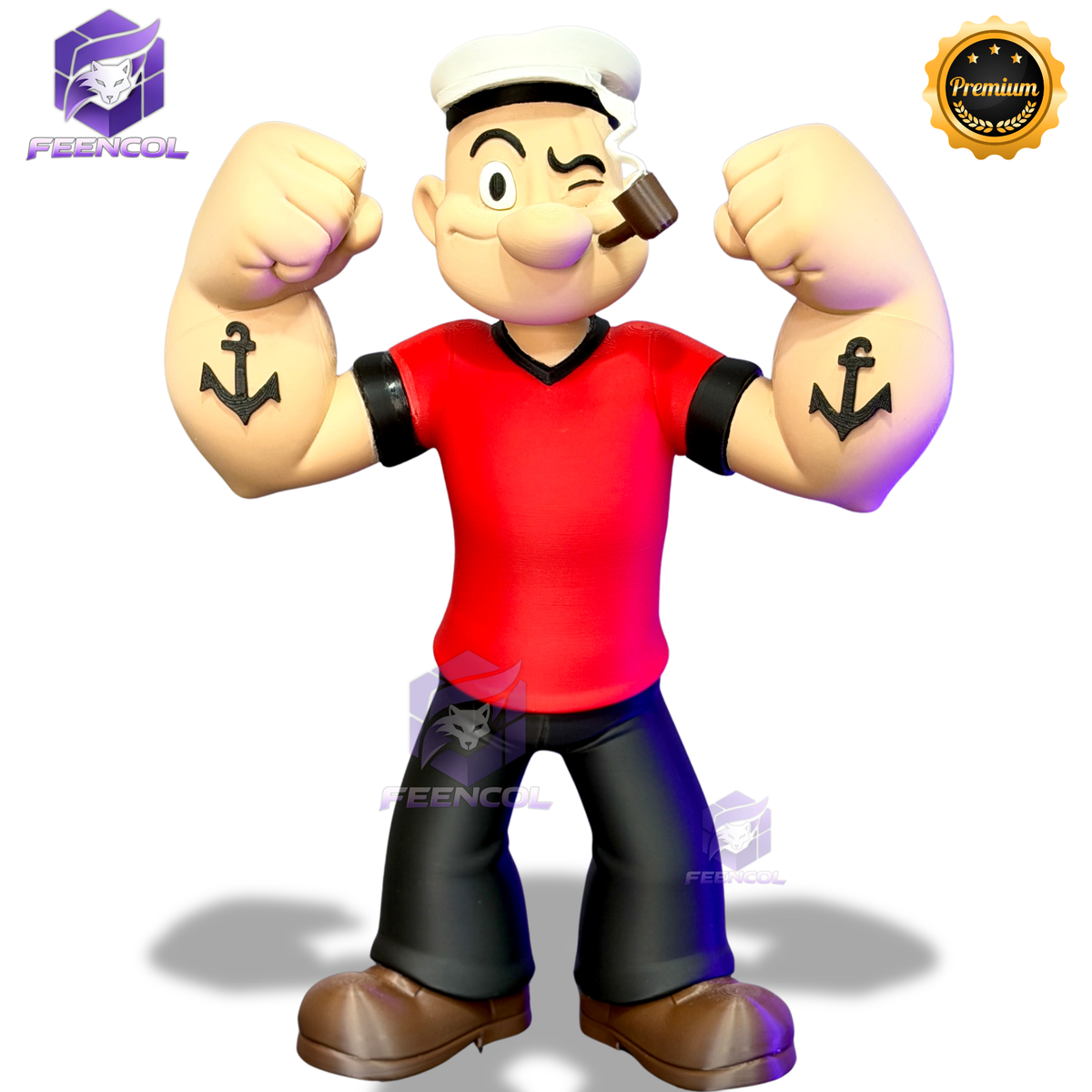 The Popeye  – ( Figure decorativa estilo Cartoon) Grande 37cm Premium de Luxo a mão, Pronta entrega
