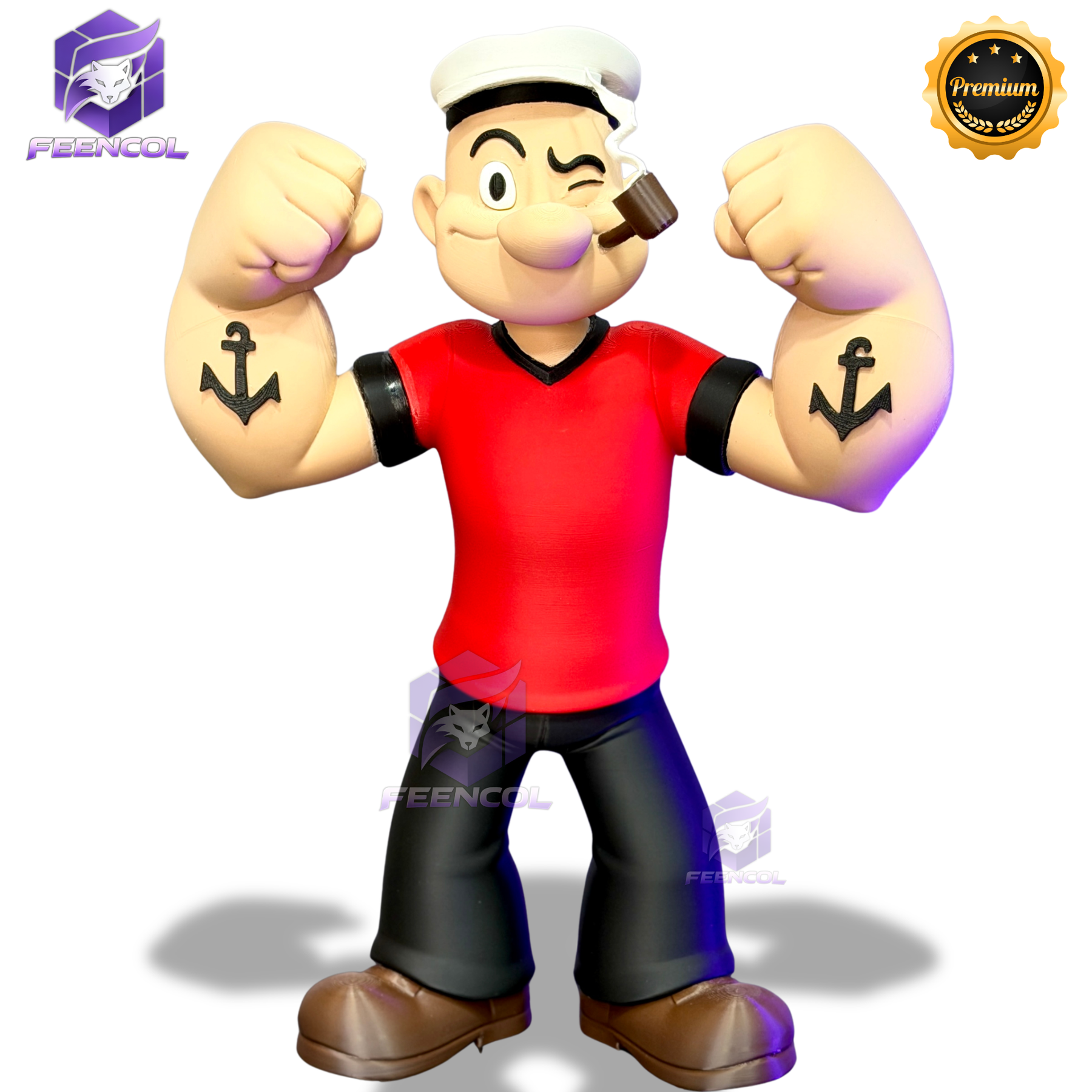 The Popeye  – ( Figure decorativa estilo Cartoon) Grande 37cm Premium de Luxo a mão, Pronta entrega