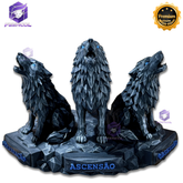 The Wolf Ascension ORIGINAL Premium Decorativos ( 3 Lobos Preparação, Obsessão, Ascensão) de Luxo pintados a mão, Pronta entrega