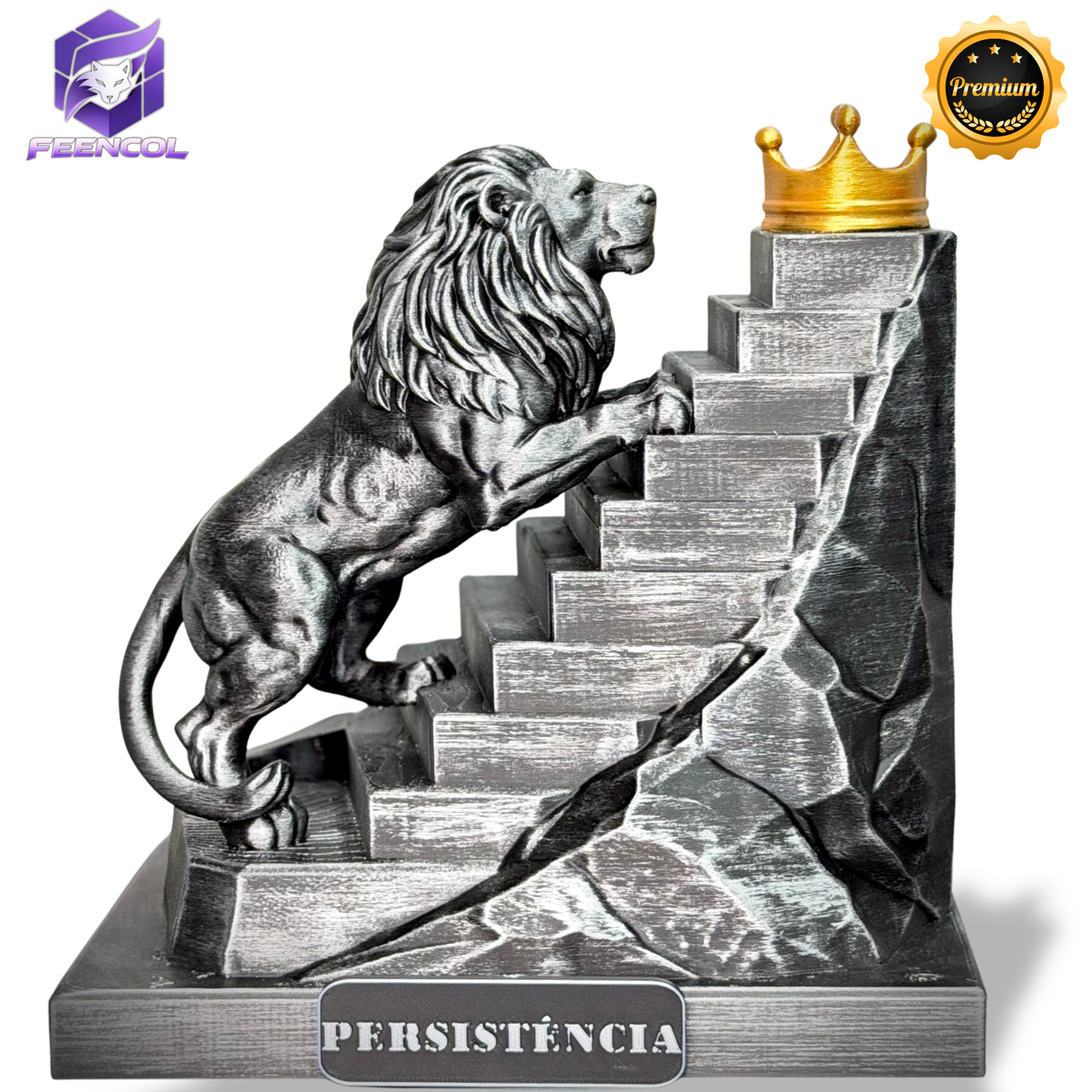The Persistence Lion 2  – ( Figure Leão da Persistência nova versão robusta) Premium Decorativo  de Luxo pintado a mão, Pronta entrega ORIGINAL